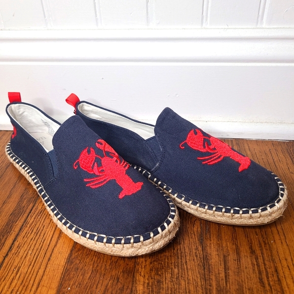crown & ivy Shoes - Crown & Ivy womens Navy Espadrille Red Lobster boat shoes, size 6.5